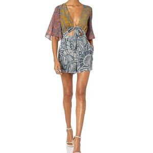 bcbgmaxazria cotton silk ivy romper